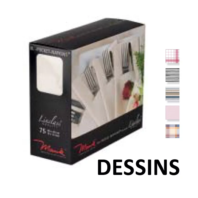 Pocketservet 40x40 cm - 1/8e vouw - Linclass - Per 300 stuks - diverse dessins
